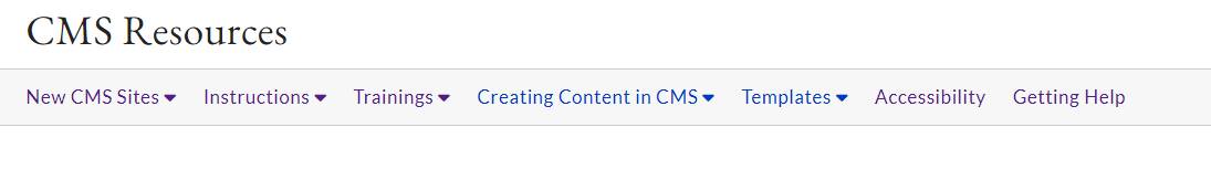 horizontal navigation on gvsu.edu